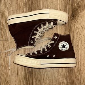 Converse Brown Platform High Tops